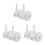 6Pcs Smooth White Plastic Rubber Walker Replacement Wheels for Seniors 6