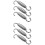 6Pcs Motorcycle Pipe Spring Hook Stainless Steel Silver Universal Use 7