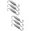 6Pcs Motorcycle Pipe Spring Hook Stainless Steel Silver Universal Use 9