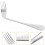 Set Of 2 Serving Fork Disabled Hands Right Handed Angled Utensils 8
