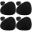 4Sets Black PU Place Mats Heat Insulation Cup Coasters for Dining 5
