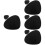 4Sets Black PU Place Mats Heat Insulation Cup Coasters for Dining 6