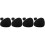 4Sets Black PU Place Mats Heat Insulation Cup Coasters for Dining 4