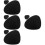 4Sets Black PU Place Mats Heat Insulation Cup Coasters for Dining 7
