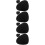 4Sets Black PU Place Mats Heat Insulation Cup Coasters for Dining 8