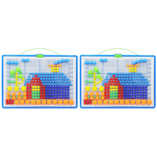 592 Pcs Mushroom Nail Jigsaw Puzzle Pegboard 1