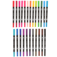 24pcs colored brush pens washable markers art kit for kids
