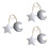 3Pcs Pendant Ornament Moon Star Assorted Color Room 6