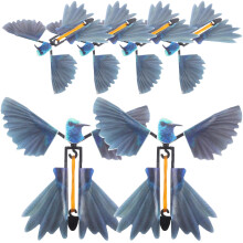 24 Pcs Wind Up Flying Bird Toy Rubber Band Powered