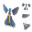 24 Pcs Wind Up Flying Bird Toy Rubber Band Powered 9