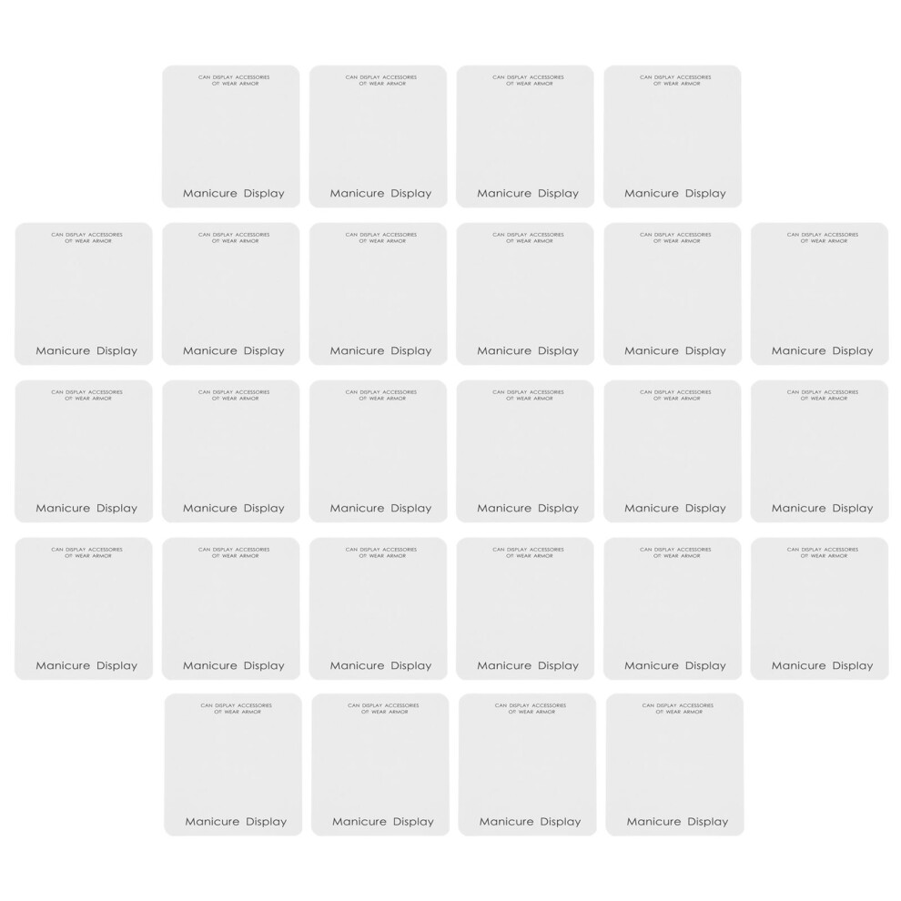 Vaguelly White 80Pcs Nail Tips Display Cards For Press-On Nails Daily Use