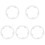 5Pcs Wear-Resistant Plastic Bike Chainring Interface Guard Transparent 4