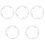 5Pcs Wear-Resistant Plastic Bike Chainring Interface Guard Transparent 5
