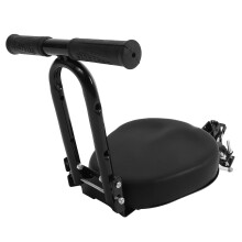 Black Bike Child Seat High Elasticity PU Armrest Design