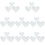 24Pcs Grey Acrylic Patchwork Rulers Quilting Templates for Sewing Use 7
