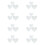 24Pcs Grey Acrylic Patchwork Rulers Quilting Templates for Sewing Use 10