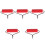 5Pcs Small Red Manual Diamond Drawing Rollers for Art and Crafts 5