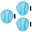 3Pcs Sweat-Absorbing Hard Hat Accessories Sky-Blue Breathable Liners 6