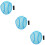 3Pcs Sweat-Absorbing Hard Hat Accessories Sky-Blue Breathable Liners 9