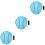 3Pcs Sweat-Absorbing Hard Hat Accessories Sky-Blue Breathable Liners 5