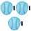 3Pcs Sweat-Absorbing Hard Hat Accessories Sky-Blue Breathable Liners 3