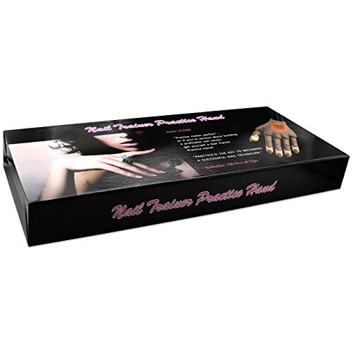 Practice Nail Hand with Realistic Finger Movement, Adjustable Clamp and Replaceable Tips for Manicure Training 1