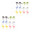24Pcs Reusable Silicone Wine Markers Animal Design Stemware Drink Tags 4