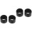 4Pcs Foldable Rubber Eyecups Eye Guards for Stereo Microscope Black 4