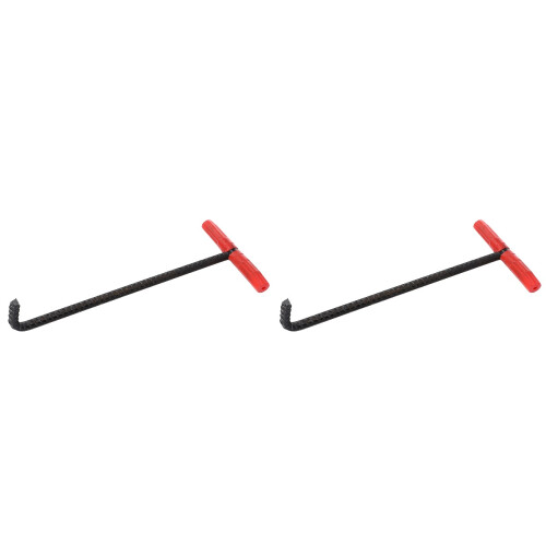 2 Pcs T-Shaped Manhole Cover Hook Sewer Drain Lifting Tool 2