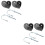 4 Sets Bike Trailer Hitch Coupler Attachment Adapter 6