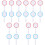 20Pcs Practical Mini Dry Erase Boards Handheld Paddles for Scoring 5