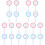 20Pcs Practical Mini Dry Erase Boards Handheld Paddles for Scoring 4