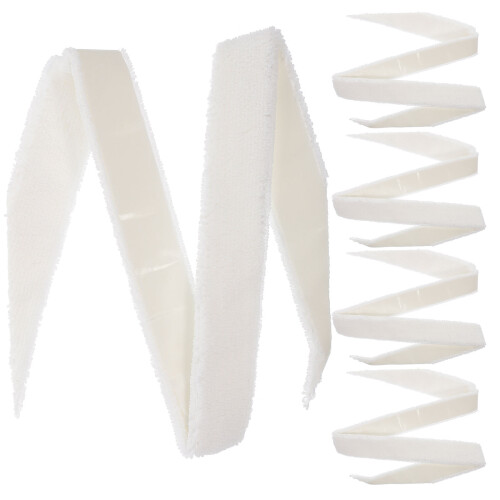 5Pcs Multi-Use White Racket Over Grip Tape Fiber Sweat-Absorbent Strap