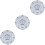 3Pcs Silver Fuel Tank Cap for Motorcycle Locking Protective Lid 6