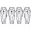 4Pcs Chic Coffin Brooch Pins Assorted Brooches for Men 4