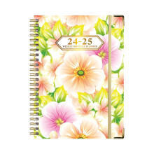 VALSEEL Notebook 2024-2025 English Schedule A5 Plan Book With Separating Pages Plan Notebook Coil Book Tools
