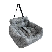 Dog Car Seat for Small and Large Dogs, Waterproof Breathable Pet Travel Bed with Safety Tether