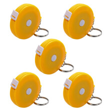 5Pcs 150cm Retractable Tape Measure with Clear Dual Scale for Body and Sewing in Orange