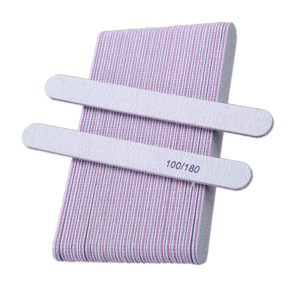 Nail File Set 10pcs 100/180 Grit Professional DoubleSided Emery Board for Acrylic and Gel Nails