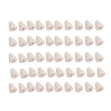 100pcs DIY Wooden Beads Cone Shape Beads Handmade Jewelry Accessories Handicraft Supplies for Kids Girls