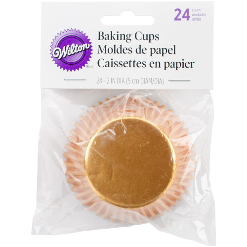 Wilton St and ard Baking Cups Gold Foil 24 Per Pkg