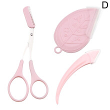 Comb Eyebrow Scissors Beauty Scissors Eyebrow Trimming Meniscus Pieces 3 H2G7