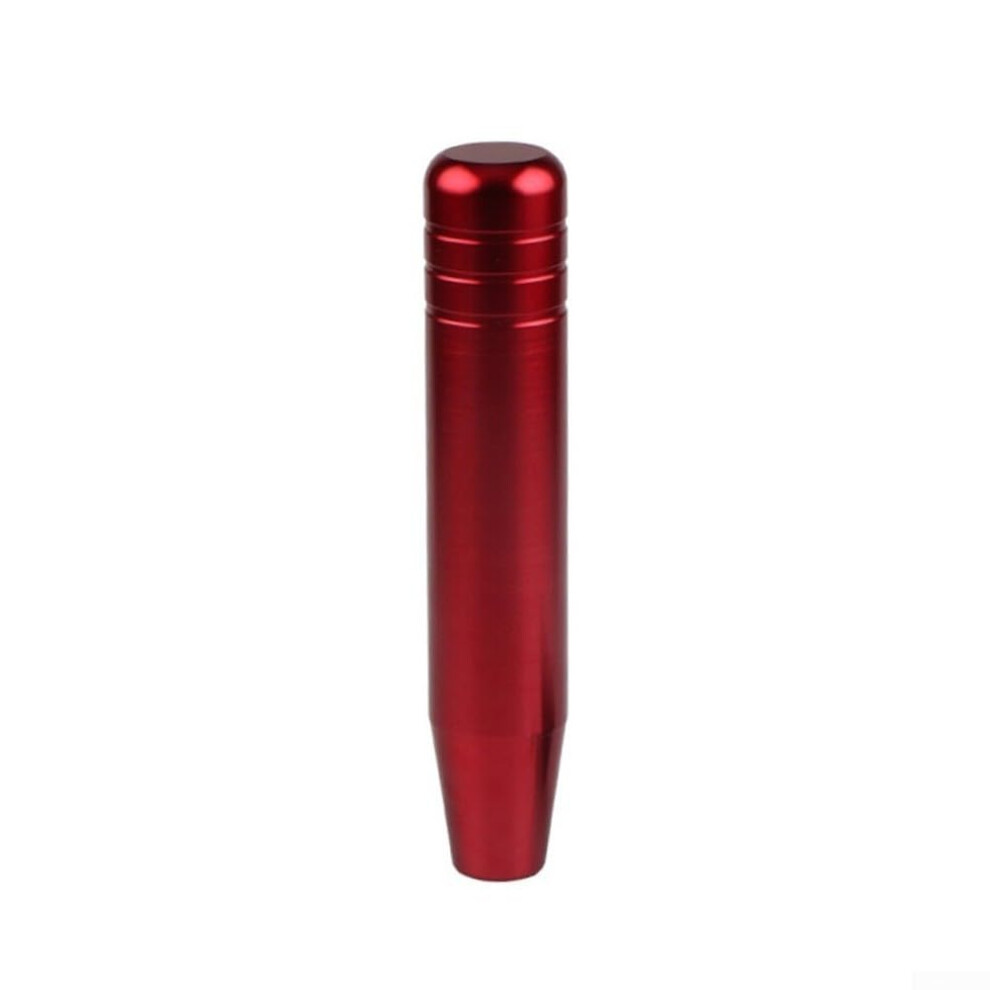 Car Gear Shift Knob 18Cm Universal Aluminum Manual Shifter With Ergonomic Grip Racing Style Silver/Red 9044945099362