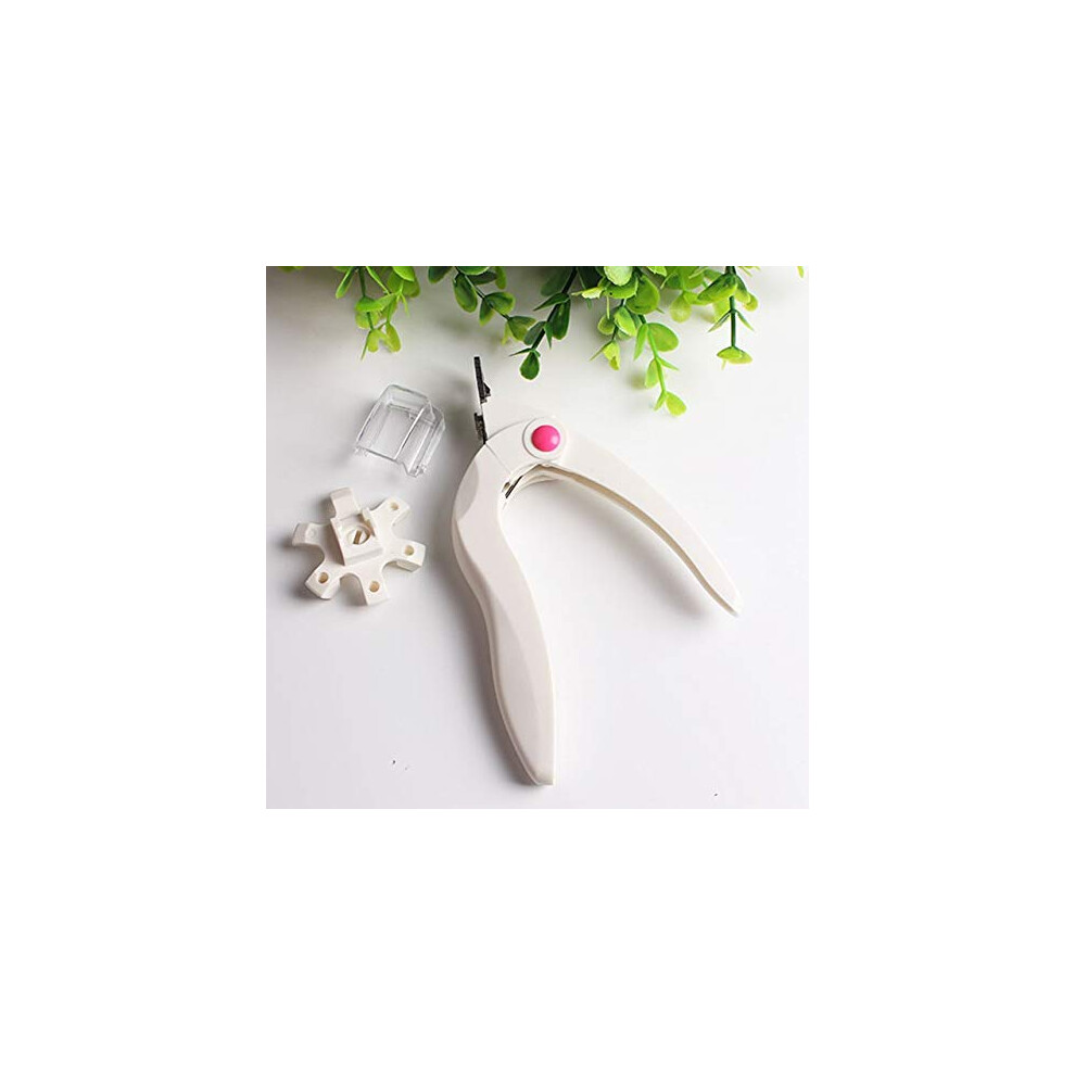 White Nail Tip Clipper For Acrylic Nails, Professional False Nail Cutter For Manicure And Salon Use