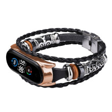 Cyber_Monday Deals 2024 Viflosae For Mi 5 Replacement Leather-Beading Bracelet Strap Weave- Electronics Gadgets