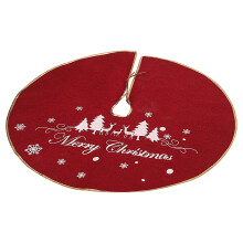Jupe de sapin de Noël Ozmmyan 98 cm, en lin à motif flocons de neige, compatible avec les décorations de Noël, pour les salles de réception et