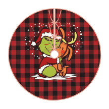 Jupe de sapin de Noël Le Grinch, Décoration de Noël pour la maison, Tapis de sapin doux pour décorations de Noël 48