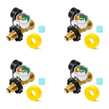 4Pack Propane Tank Gauge with POL Connection,for 5-100Lb Propane Tank, Stay Accurate At Different Temperatures