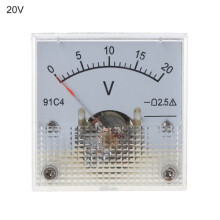 DC-voltmeter Analoge paneelmeter 0-20V 0-20V 0-20V