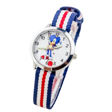 Sonic The Hedgehog Wristwatch for Kids Boys Girls Cute Quartz Watch white blue